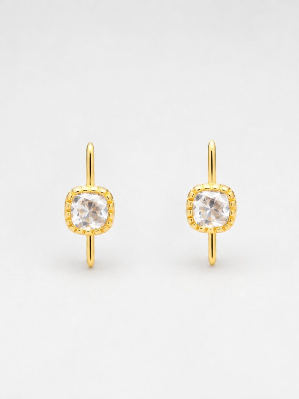 Luv AJ The Classique Cushion Hook Earrings Gold